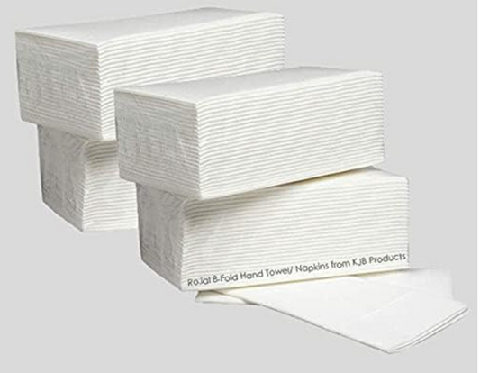 Ro.ial Prefolded Luxury Linen Feel Airlaid Paper Hand Towel/Napkin